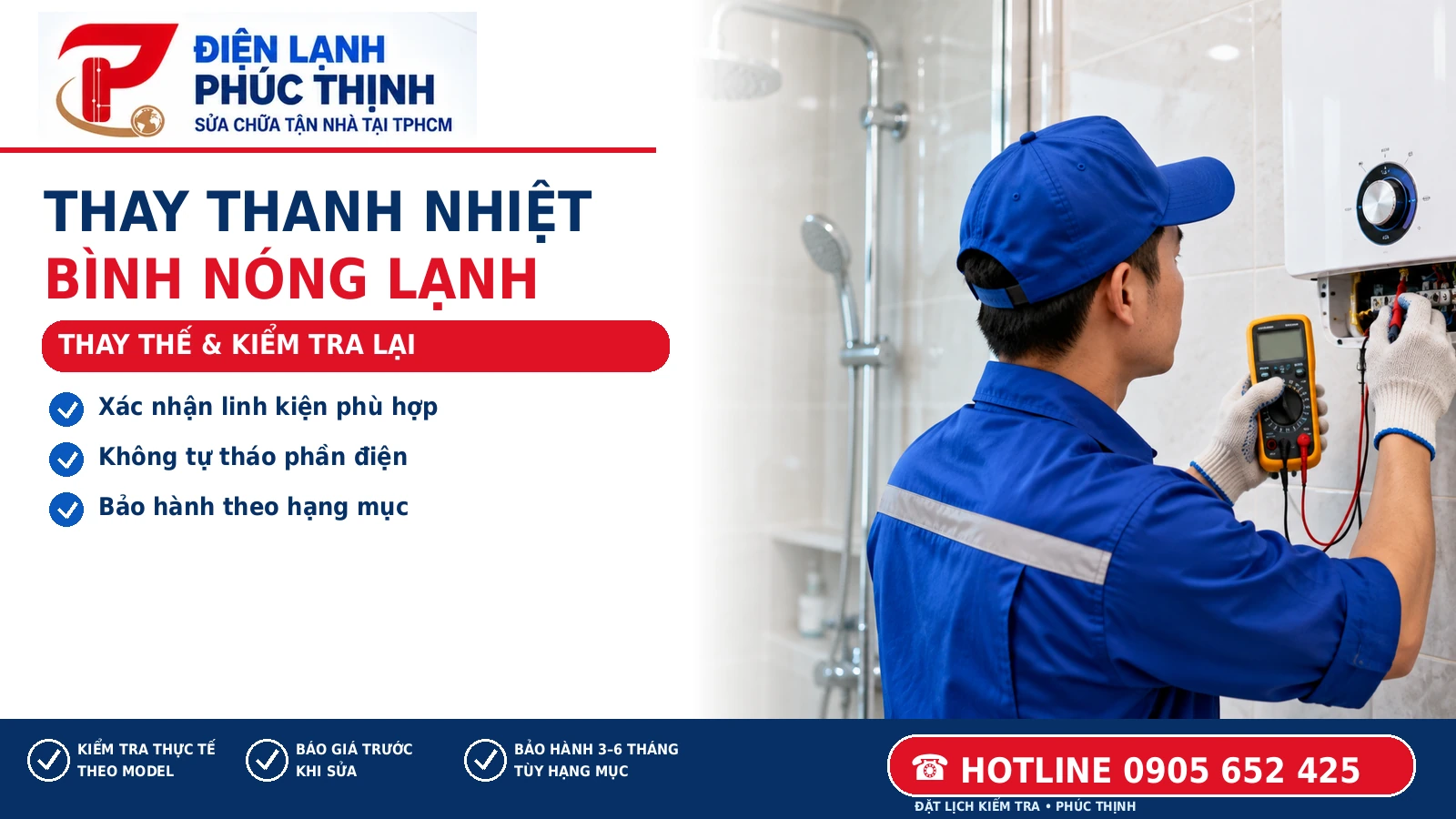 THAY THẾ & KIỂM TRA LẠI – minh họa kiểm tra và sửa chữa theo model, Điện Lạnh Phúc Thịnh, hotline 0905 652 425