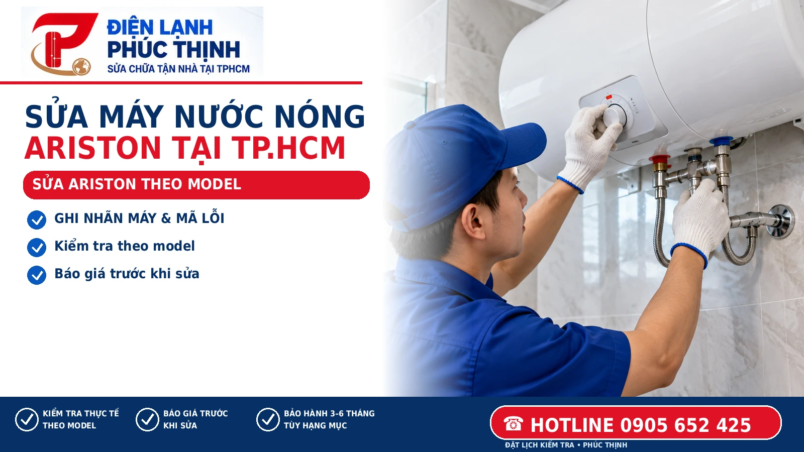 SỬA ARISTON THEO MODEL – minh họa nội dung sửa máy nước nóng Ariston, Điện Lạnh Phúc Thịnh, hotline 0905 652 425
