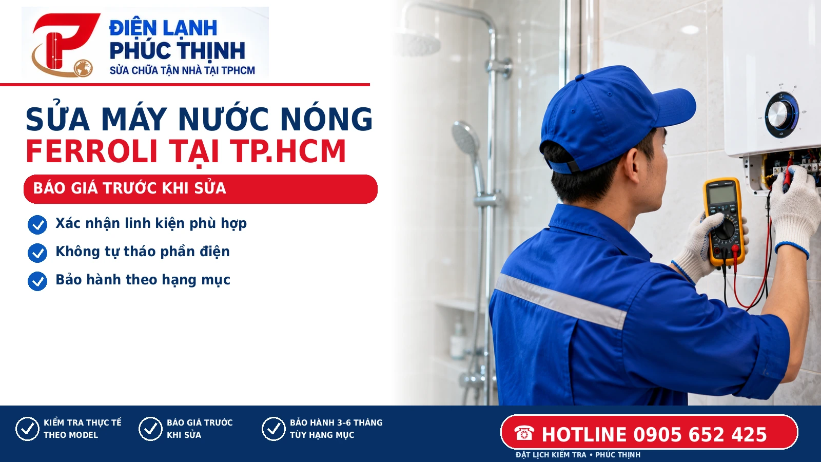 BÁO GIÁ TRƯỚC KHI SỬA – minh họa kiểm tra và sửa chữa theo model, Điện Lạnh Phúc Thịnh, hotline 0905 652 425