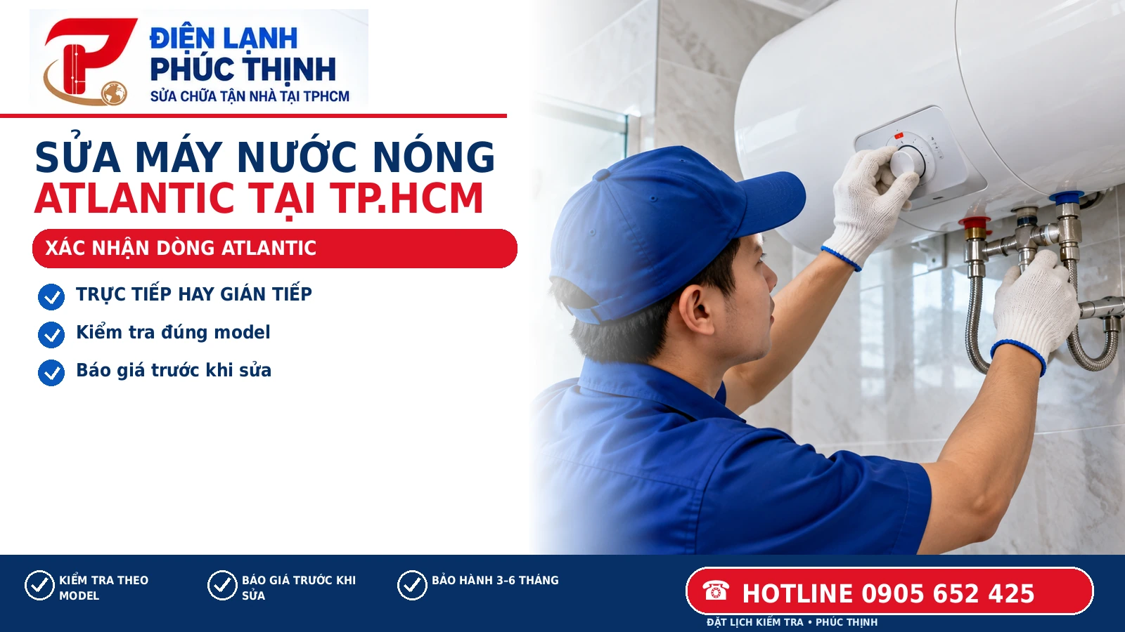 XÁC NHẬN DÒNG ATLANTIC – hình minh họa sửa máy nước nóng Atlantic, Điện Lạnh Phúc Thịnh, hotline 0905 652 425