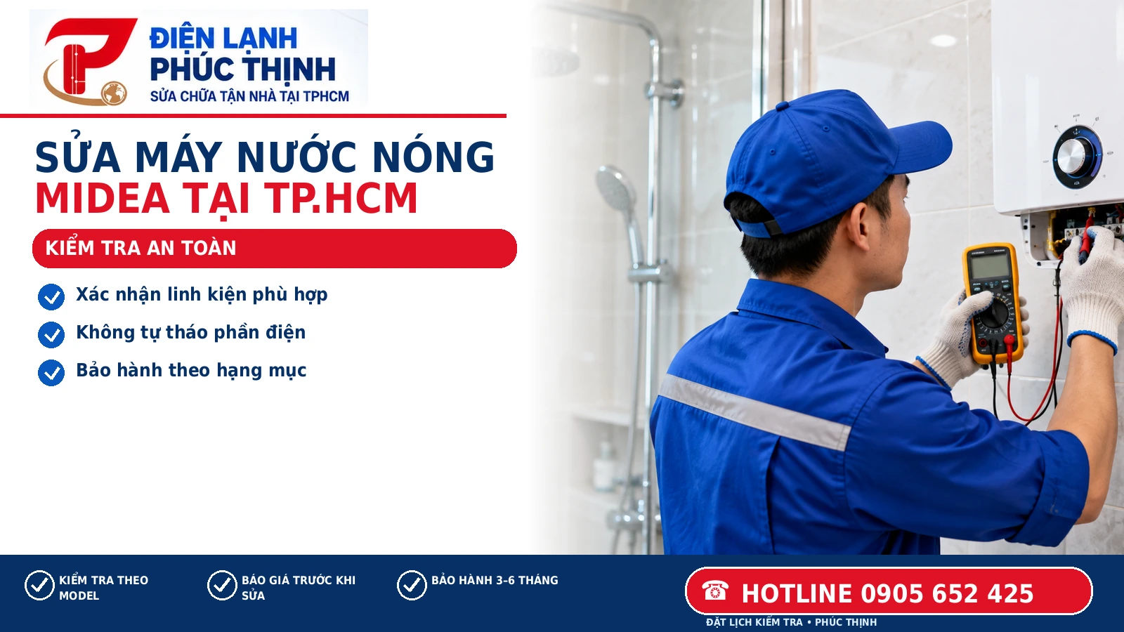 KIỂM TRA AN TOÀN – hình minh họa kiểm tra và sửa chữa đúng model, Điện Lạnh Phúc Thịnh, hotline 0905 652 425