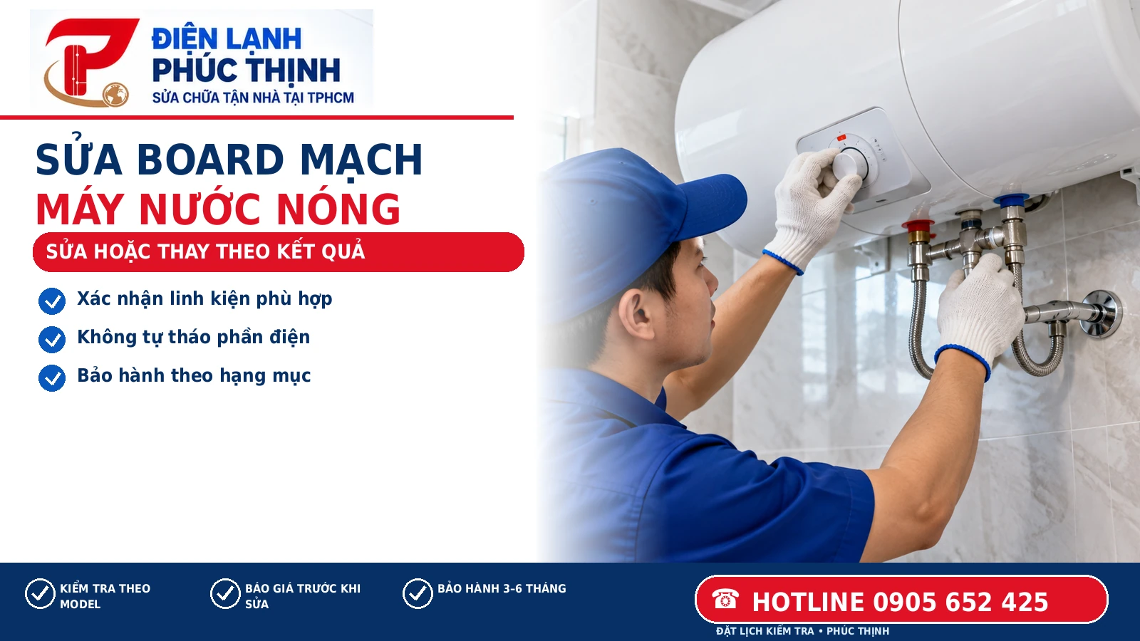 SỬA HOẶC THAY THEO KẾT QUẢ – hình minh họa kiểm tra và sửa chữa đúng model, Điện Lạnh Phúc Thịnh, hotline 0905 652 425
