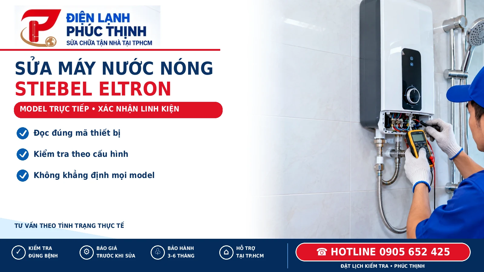Banner Phúc Thịnh kiểm tra máy nước nóng STIEBEL ELTRON theo model
