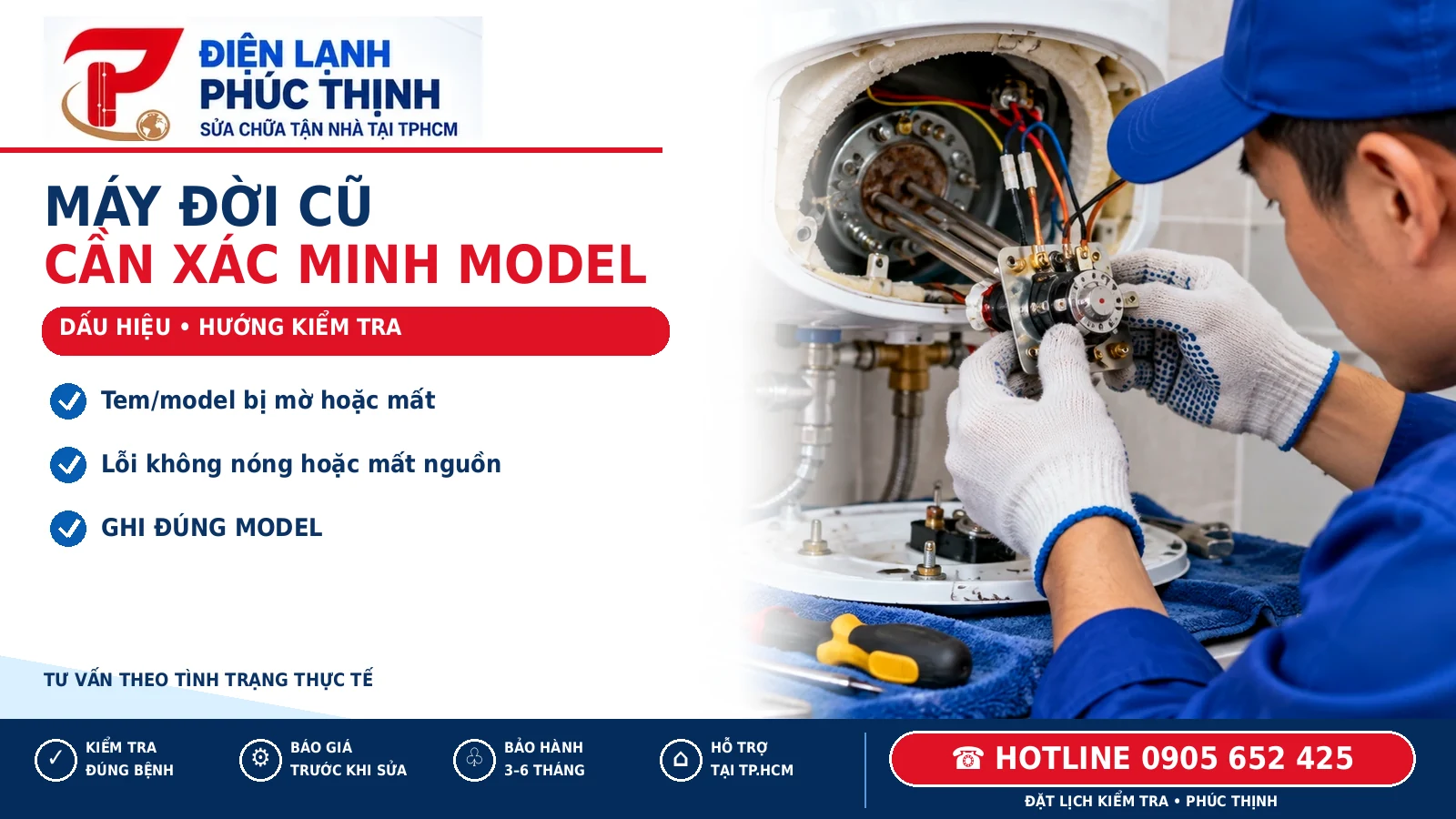 MÁY ĐỜI CŨ – minh họa sửa máy nước nóng Sanyo, Điện Lạnh Phúc Thịnh, hotline 0905 652 425