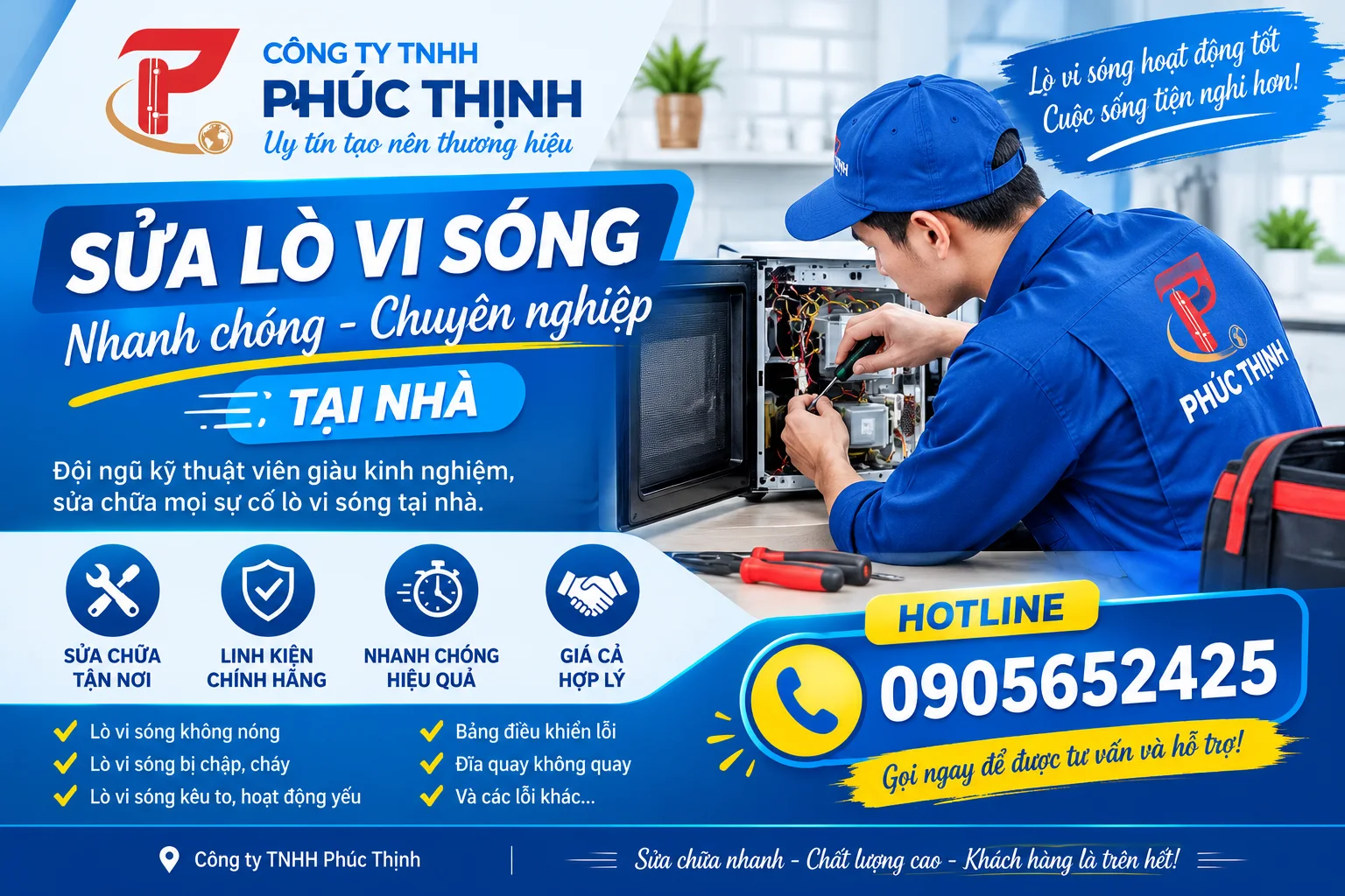 Dịch vụ sửa lò vi sóng tại nhà Phúc Thịnh