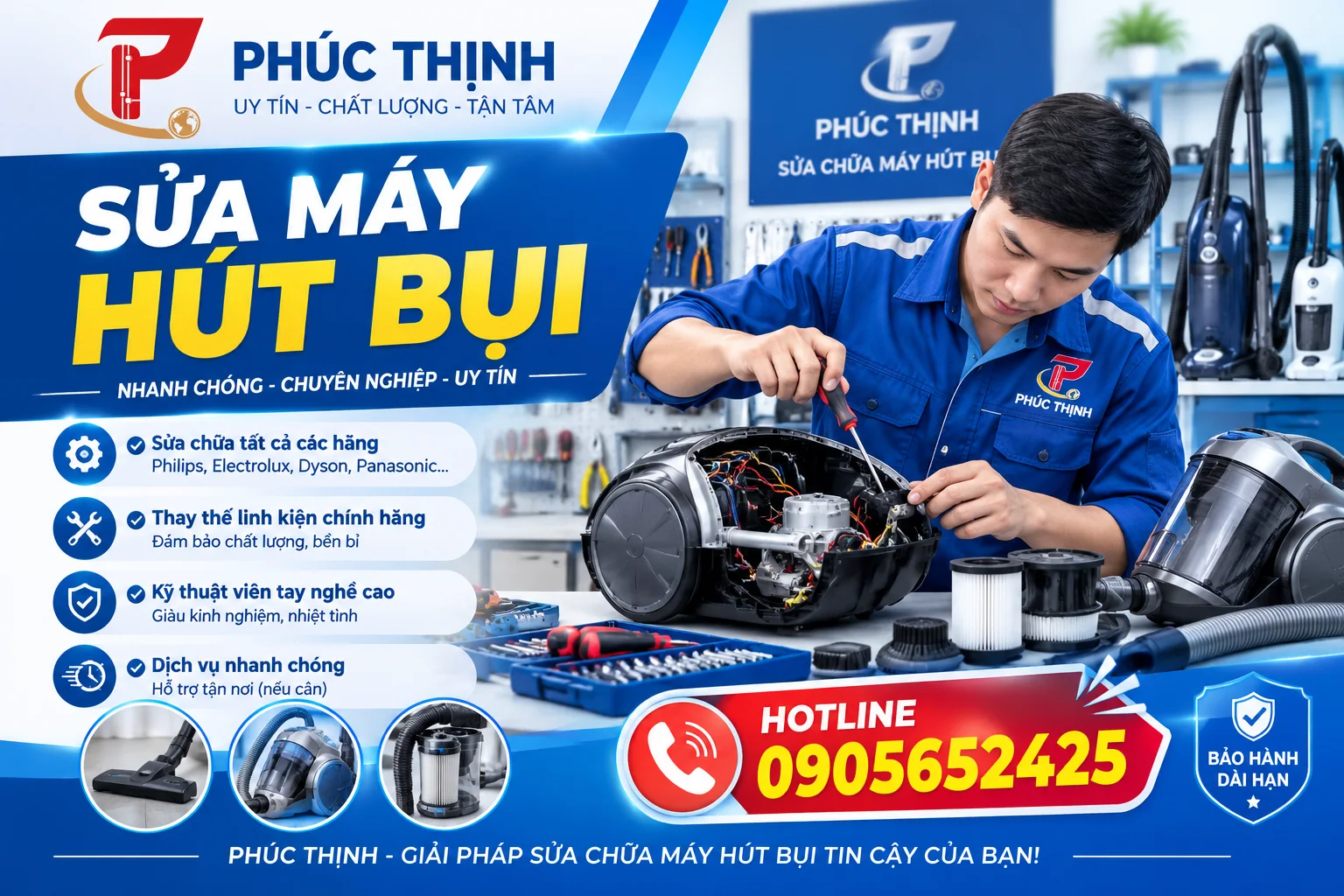 Dịch vụ sửa máy hút bụi tại nhà Phúc Thịnh