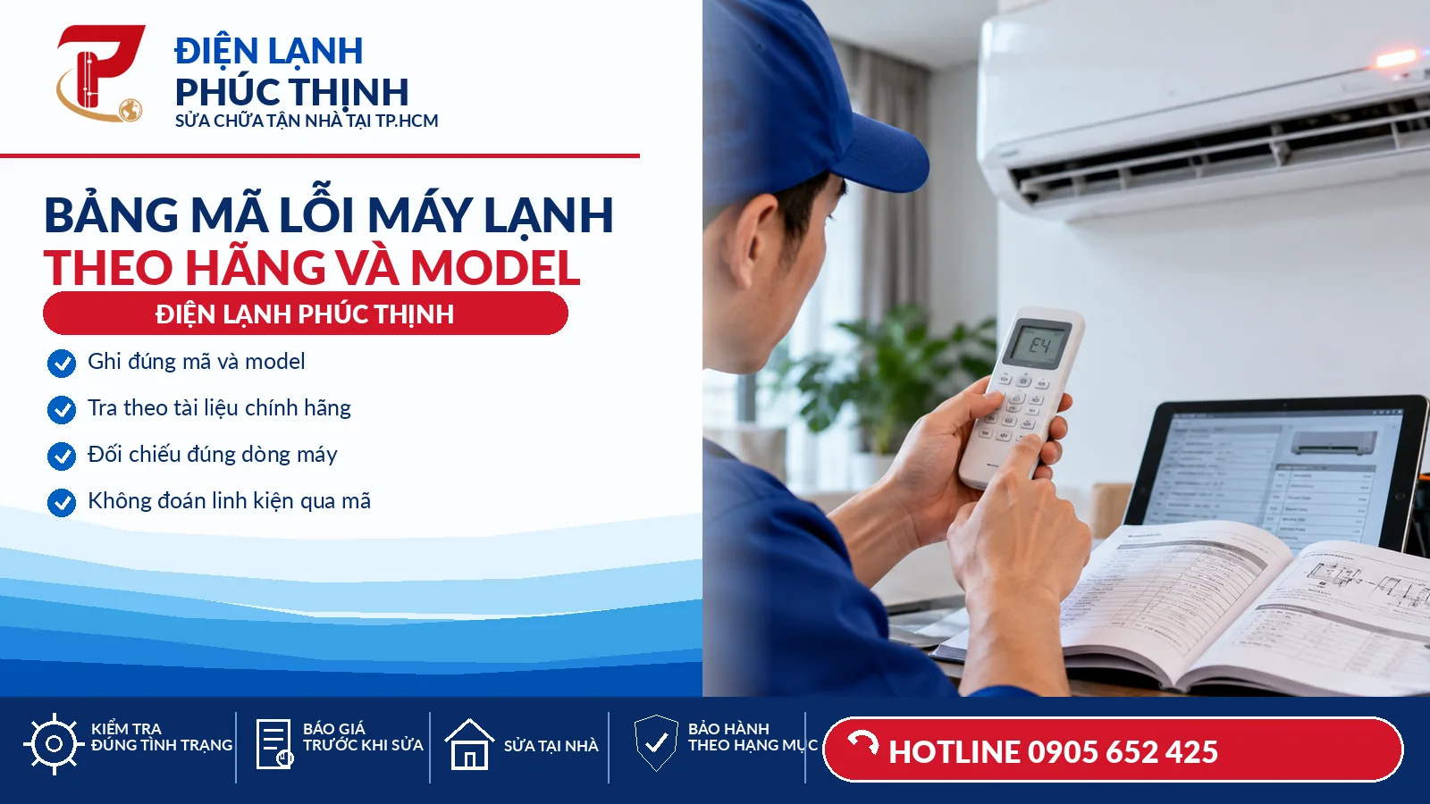 bảng mã lỗi máy lạnh theo hãng - Điện Lạnh Phúc Thịnh