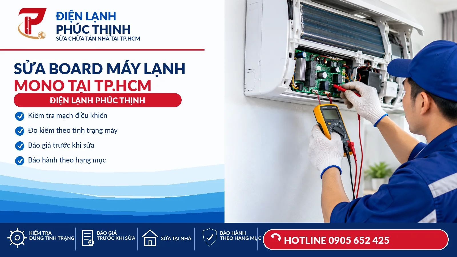 sửa board máy lạnh Mono - Điện Lạnh Phúc Thịnh