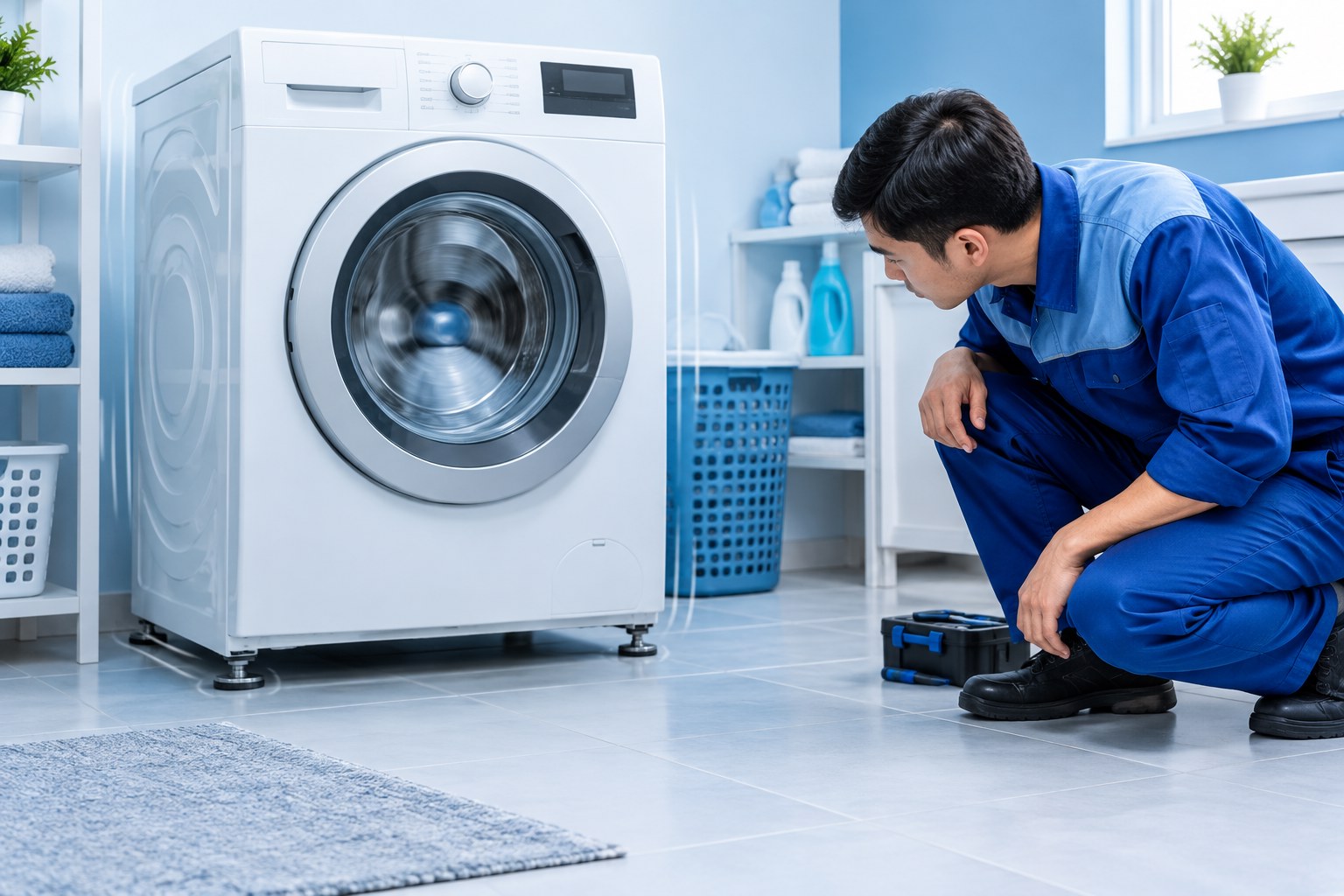 Máy giặt kêu to rung lắc mạnh khi vắt: kiểm tra máy giặt an toàn
