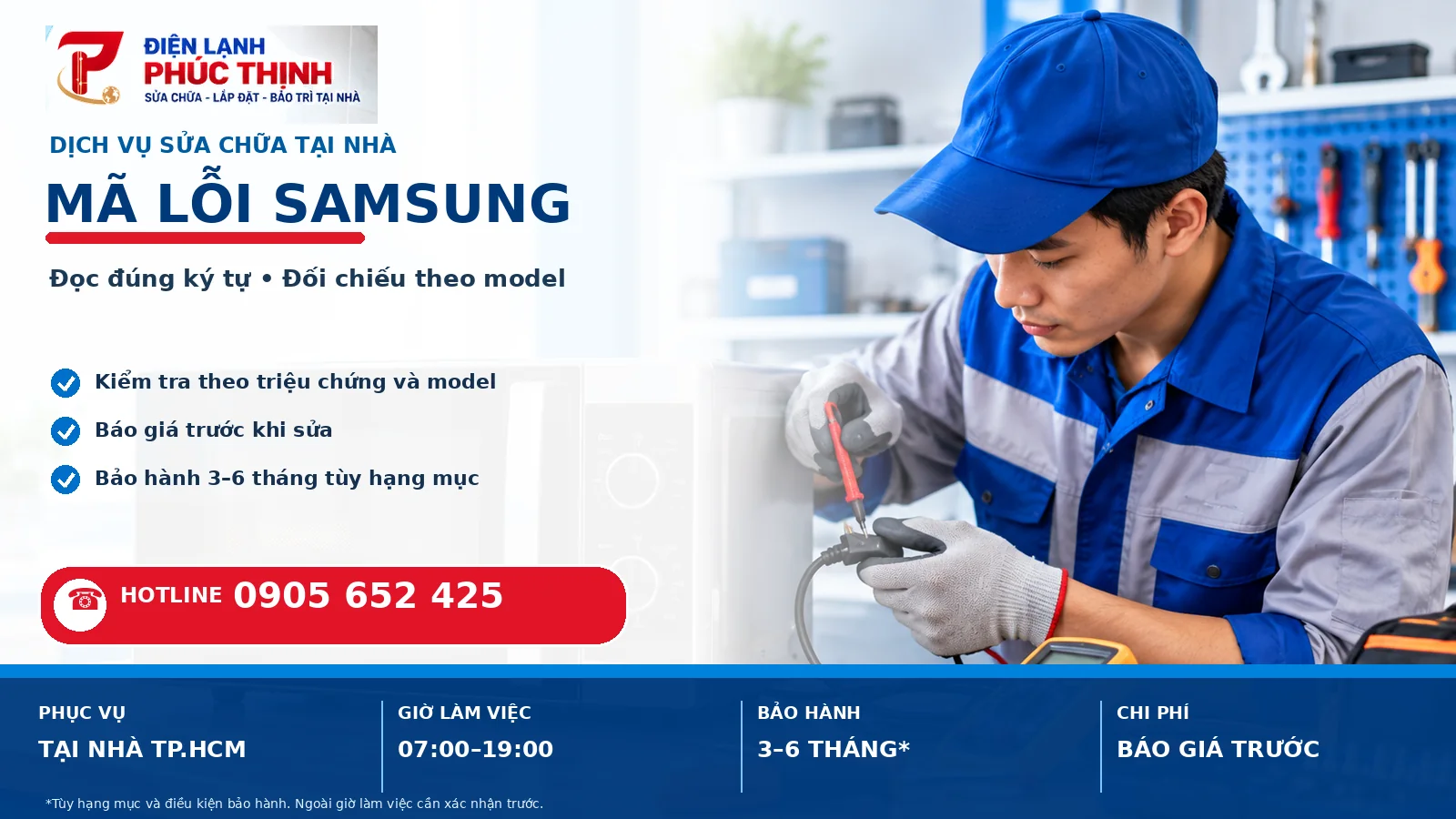 Banner Mã lỗi lò vi sóng Samsung: cách nhận biết và xử lý - Điện Lạnh Phúc Thịnh, hotline 0905 652 425