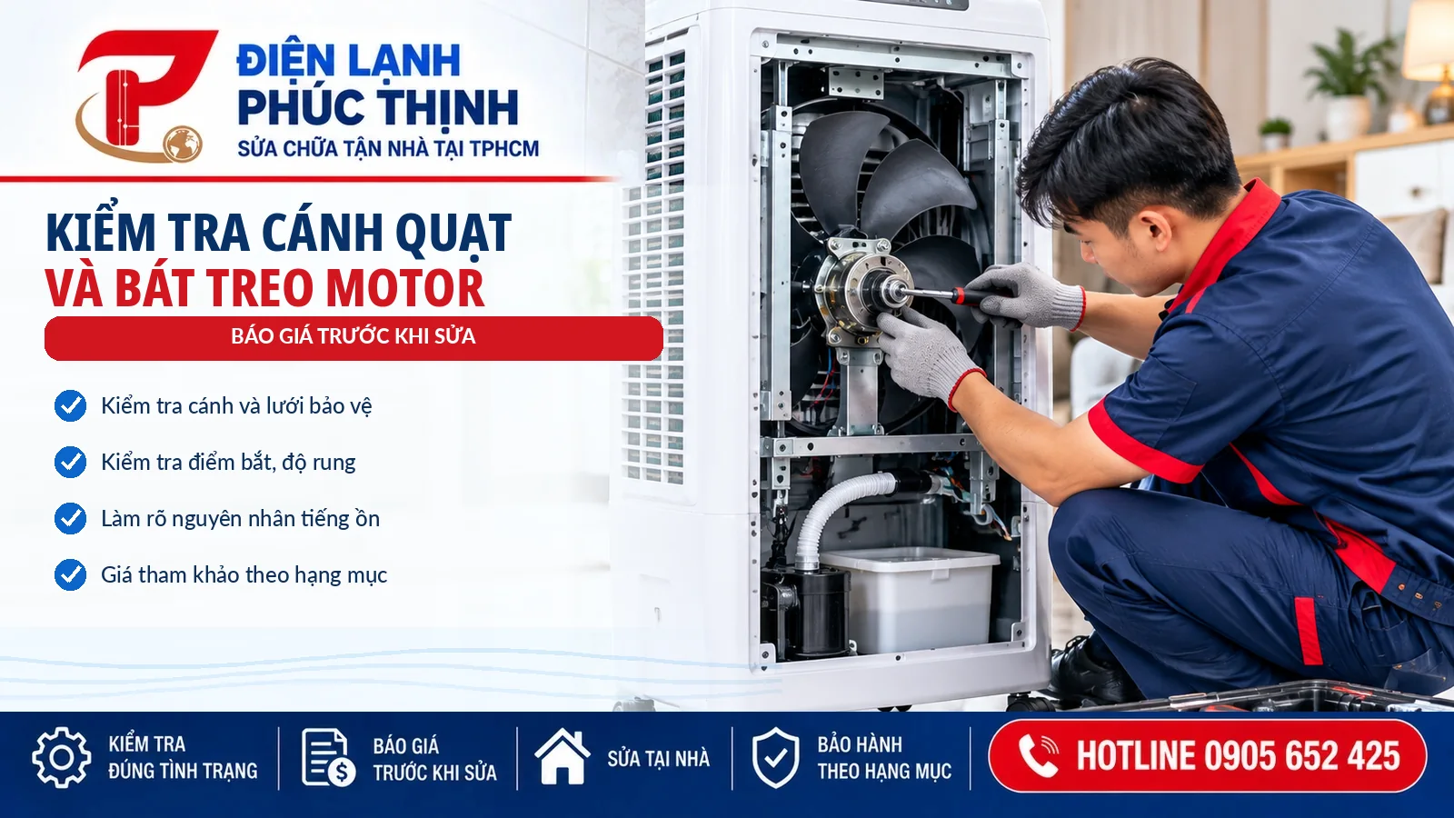 kiểm tra trước khi sửa, Điện Lạnh Phúc Thịnh