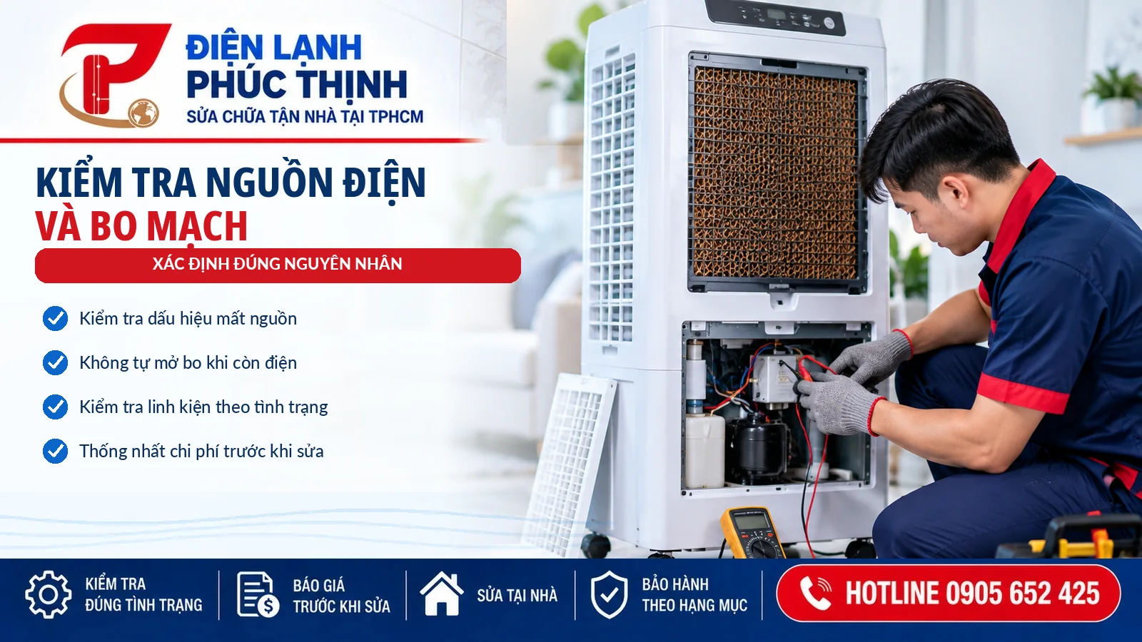 kiểm tra nguồn cấp, Điện Lạnh Phúc Thịnh