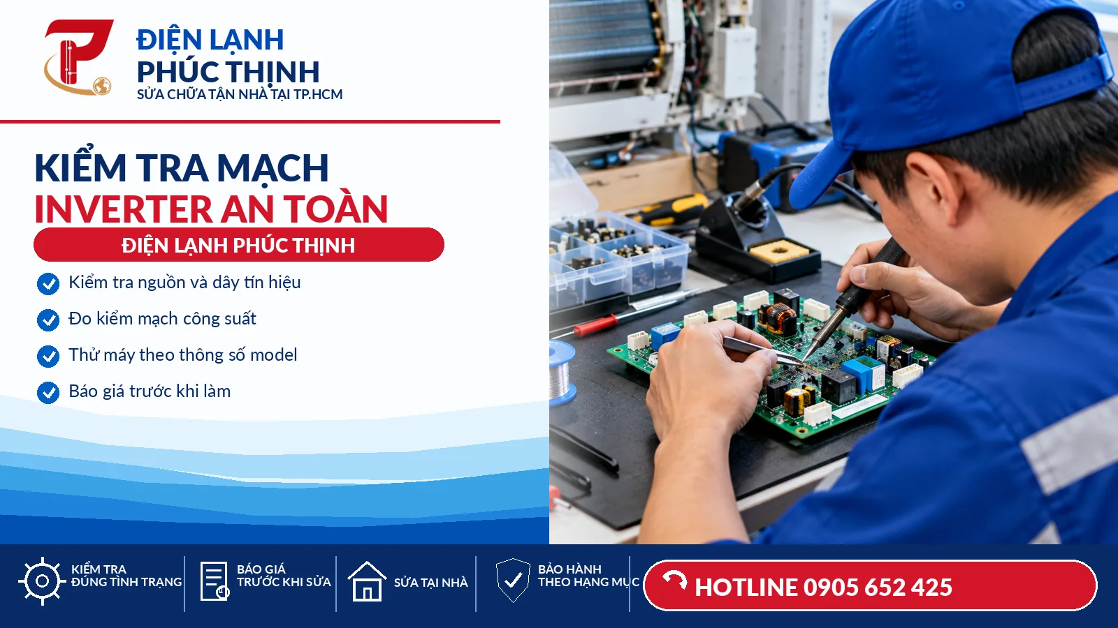 Đo kiểm linh kiện và khối công suất trên board máy lạnh Inverter trong môi trường kỹ thuật