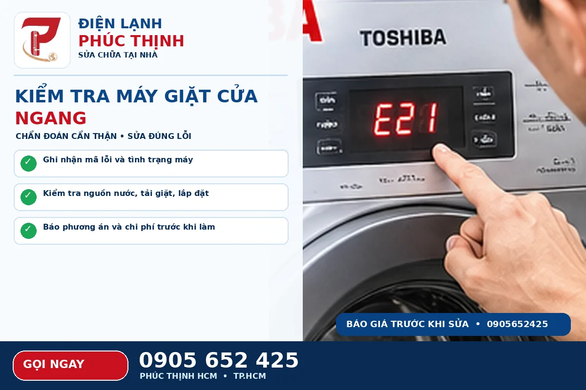 Minh họa các bước kiểm tra an toàn cho sửa máy giặt cửa ngang TPHCM