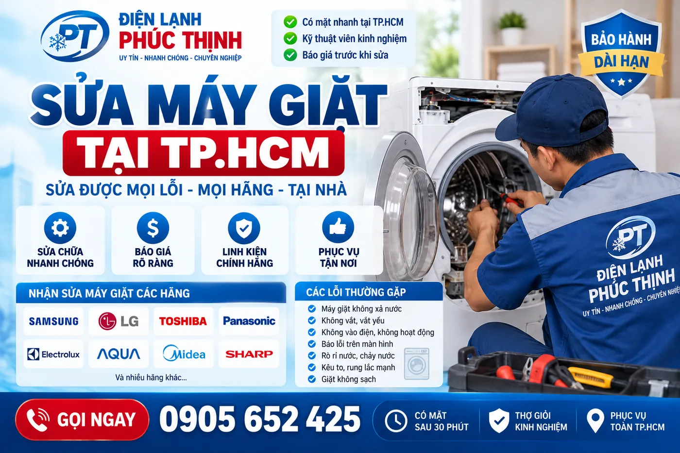 Kiểm tra tình trạng máy giặt Panasonic theo model trước khi sửa