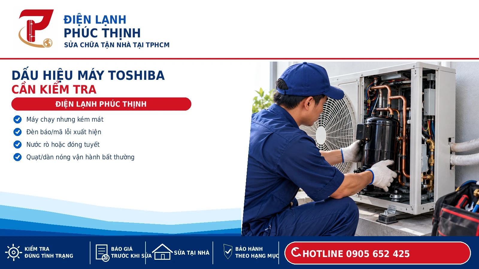 Kỹ thuật viên kiểm tra máy nén và đường ống điều hòa, ảnh minh họa