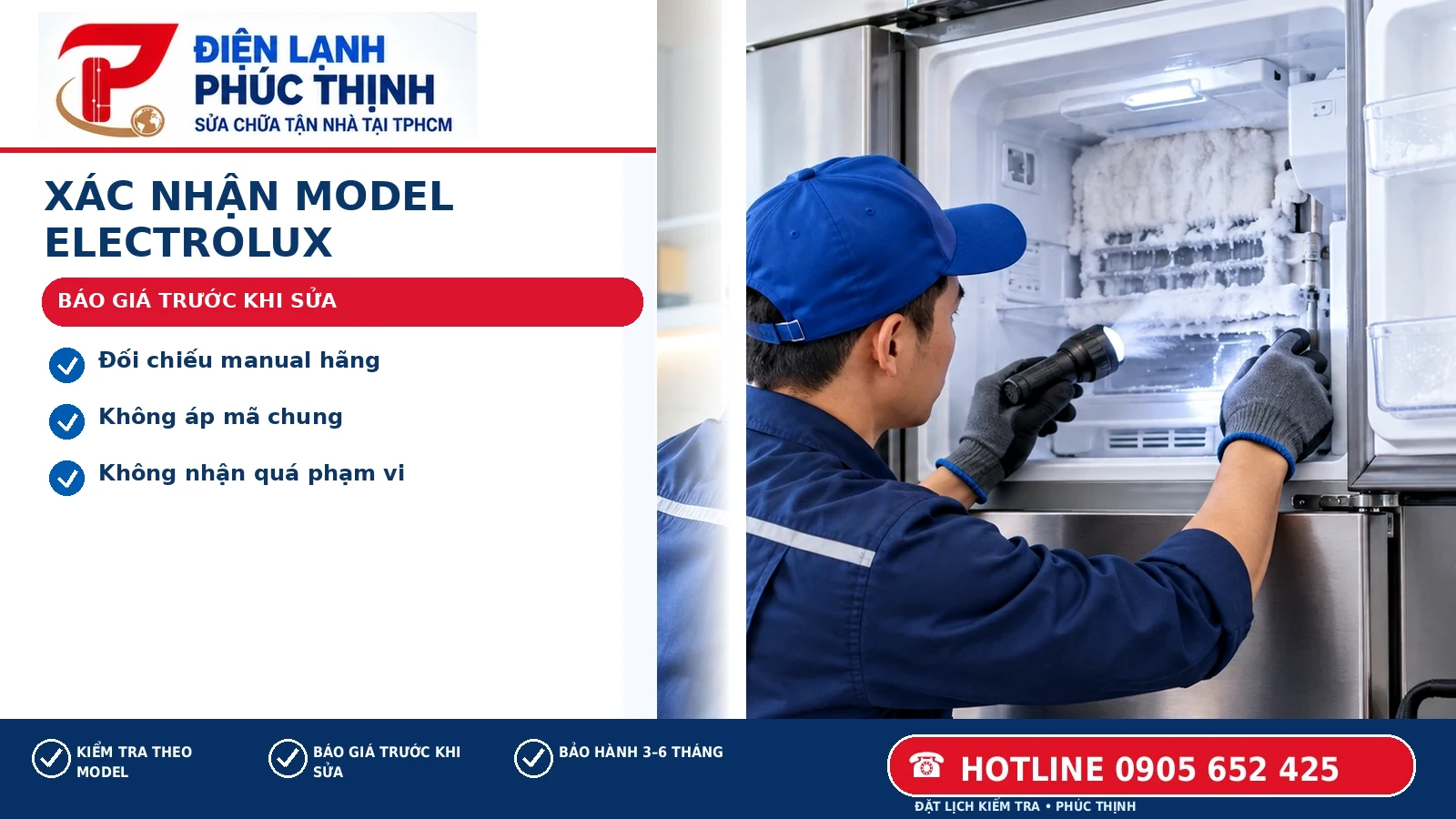 Xác Nhận Model Electrolux – Điện Lạnh Phúc Thịnh; minh họa sửa tủ lạnh electrolux tại tp.hcm tại TP.HCM.