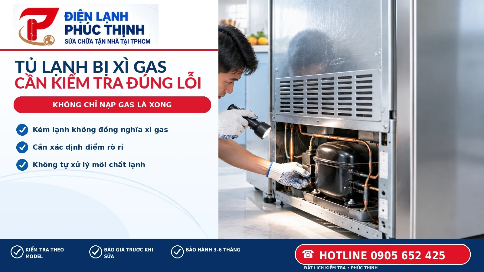 Nghi tủ lạnh xì gas? Kém lạnh kéo dài chưa đủ để kết luận. Tìm hiểu dấu hiệu, cảnh báo an toàn và quy trình kiểm tra rò rỉ trước khi sửa.